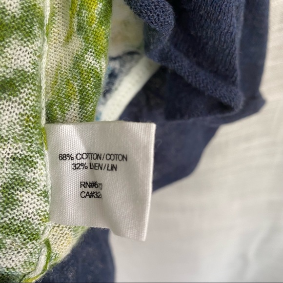 Anthropologie Guinevere Ruffle Front Blue Green Cardigan Sweater Small - Picture 5 of 6